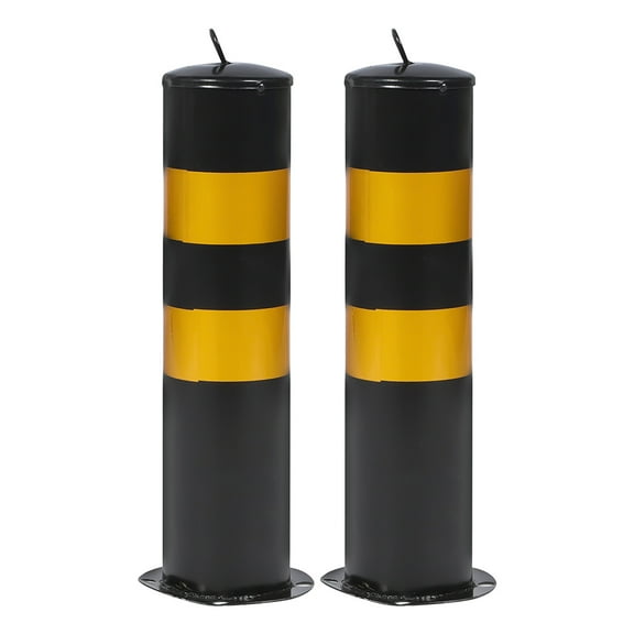 IDEANATEGRATE 2Pcs Parking Barriers Safety Bollards for Traffic Management and Vehicle Blocking 19In