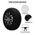 thumbnail image 2 of Fuzoiu Astronaut Soccer Field Print Universal Spare Tire Cover with Buckle Strap, Waterproof Wheel Covers for Jeep, Trailer, RV, Truck and All Car-17 inch, 2 of 6