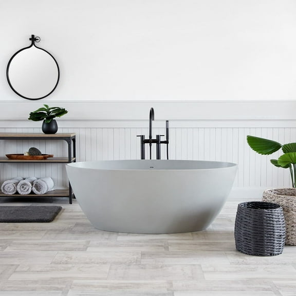 Costera 59 Inch Resin Double Ended Matte Tub