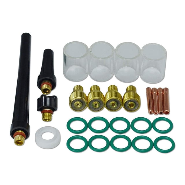 Kit de Lentille de Gaz TIG Collet Corps Kit DB SR WP 9 20 25 TIG Torche de Soudage 26 Pcs