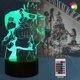 thumbnail image 5 of Lámpara 3D para niños, luz nocturna alimentada por batería para dormitorio de niños, luz nocturna con Control remoto, lámpara Kakashi Sasuke Sakura para ventilador, decoración de habitación de niño brillar Electrónica, 5 of 5