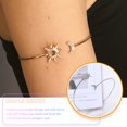 thumbnail image 2 of Miangastore 2 Pcs Manchette Supérieure de Bras Manchette Ouverte Bracelets Enveloppants Soleil et Lune Bracelets de Manchette pour Femmes, 2 of 8