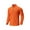 Orange, variant on Ahabrexf Long Sleeve Shirts for Men, Solid Color Fleece Lined Zip Front Top with Stand Collar