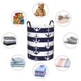 thumbnail image 6 of Easygdp Anchors Large Dirty Clothes Hamper, Lightweight Storage Basket, Household Laundry Bag with Handle - Small, 6 of 8