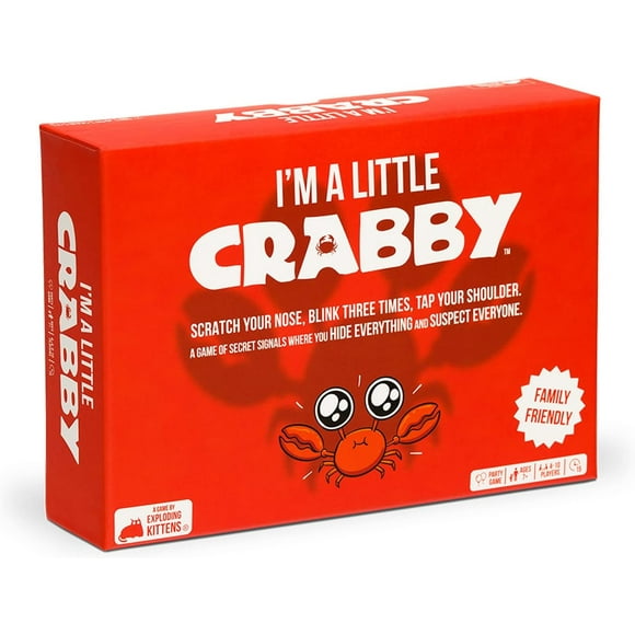 ERDS-I'm A Little Crabby by - 4-10 Players - Ages 7+ - 15 Minutes to Play - Sneaky Matching Card Game - Party Game, Ideal for Family Night, Kid and Adult