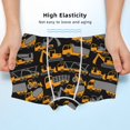 thumbnail image 3 of Yiaed Yellow Excavator Print Boys' Boxer Briefs Cotton Casual Stretch Comfort Boys Boxers - Kids Boxer Briefs Underwear for Boys (6-18)-X-Large, 3 of 5
