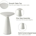 thumbnail image 4 of Pedestal Small Drink Table Round Martini Table Wood Plant Stand End Table for Small Space Living Room, Bedroom, White, 4 of 14