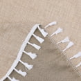 thumbnail image 3 of Unique Bargains Rustic Tablecloth Cotton Linen Waterproof Table Cover with Tassels, Checkered Coffee 55"x71", 3 of 5