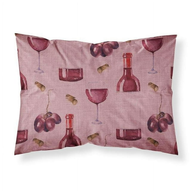 Carolines Treasures BB5195PILLOWCASE Taie d'Oreiller Standard en Tissu Vin Rouge sur Lin