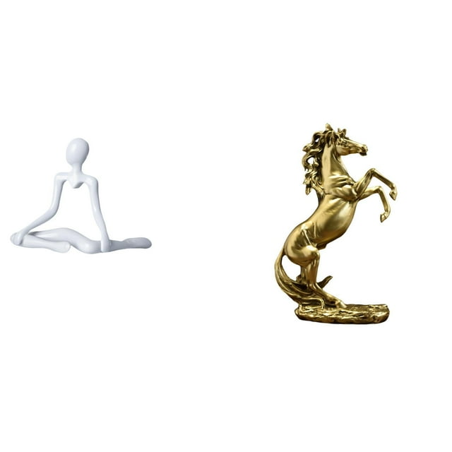 Estatua de caballo con pensamiento abstracto creativo, escultura decorativa única, adorno para entrada, dormitorio, regalo de inauguración de la casa,