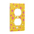 thumbnail image 2 of Yayeee Duplex Wall Plate 1-Gang 4.5"x2.7" Home Receptacle Light Switch Decorative Outlet Cover, Pink Stars, 2 of 7