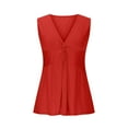 thumbnail image 5 of HongQid Women's Tank Top Twist Front V Neck Sleeveless Peplum Summer Tops, 5 of 9
