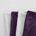 thumbnail image 3 of Elegant Comfort Reversible and Ultra-Plush Flannel Fleece Sherpa Throw- Lightweight Soft and Cozy- All Season Decorative Throw, Perfect for Lounging, 50 x 60 inches, Purple, 3 of 6