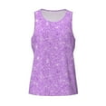 thumbnail image 4 of Easygdp Lilac Glittering Men's Tank Top, Sleeveless Muscle T Shirts, Breathable, Quick-Dry, Loose for Gym, Running, Fitness - Medium, 4 of 9