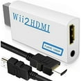 thumbnail image 2 of Wii to HDMI Converter 1080P with High Speed Wii HDMI Cable, Wii HDMI Adapter with 3,5mm Audio Jack&HDMI Output Compatible with Wii, Wii U, HDTV, Supports All Wii Display Modes 720P, NTS, 2 of 3