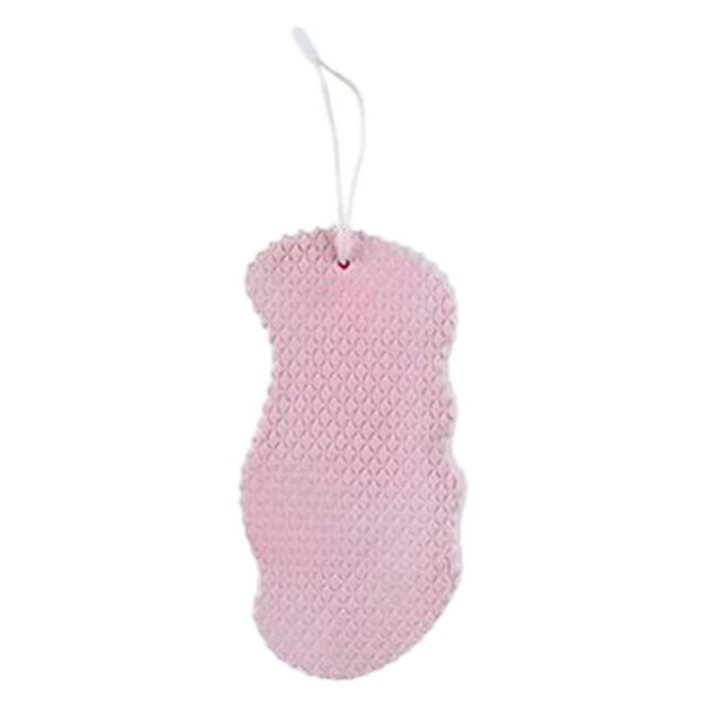 Esponja exfoliante suave, esponja de baño para ducha de niños y adultos, esponja para piel muerta Rosa