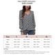 thumbnail image 4 of Camisa de manga larga con botones, hombros descubiertos, cuello en V, fibra de poliéster, camisa de mujer para viaje, tablero de ajedrez blanco y negro L, 4 of 7