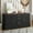 Black, variant on Barara King Sideboard Buffet Cabinet with 2 Drawers & Door Rack, 63" Kitchen Storage Cabinet with Adjustable Shelves for Kitchen, Living Room, Entryway, Dining Room, White