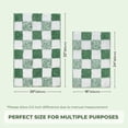 thumbnail image 2 of GRANNY SAYS Checkered Bathroom Rug, Absorbent Microfiber Ultra Soft Bath Mat Washable, Non-Slip Bath Rugs, 24" x 16", Green, 2 of 9
