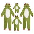thumbnail image 4 of Matching Christmas Pjs for Family Reindeer Print Onesie Pajamas Hoodie One Piece Xmas Sleepwear Outfits, 4 of 8