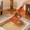Orange, variant on Integrated Cat Litter Scoop with Waste Bin, 2-in-1 Sifting Shovel & Storage Container, Odor-Proof Portable Cleaning Kit for Travel & Home Use