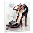 thumbnail image 2 of Designart "Black And Red High Heels Euphony II" Fashion Metal Wall Art Prints, 2 of 5