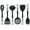 Grey, variant on JS Gourmet 6 Pcs Kitchen Utensils Set, Heat Resistant, Unique Design Nylon Cooking Spoons Set Nonstick Cookware (Red)