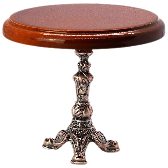 Arborister 1:12 Scale Wooden Round End Table for Dollhouse Miniatures
