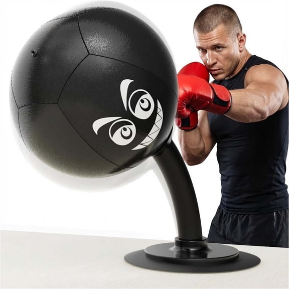 Desktop Punching Bag with Suction Cup, Stress Relief Boxing Ball with Upgraded Durable Spring