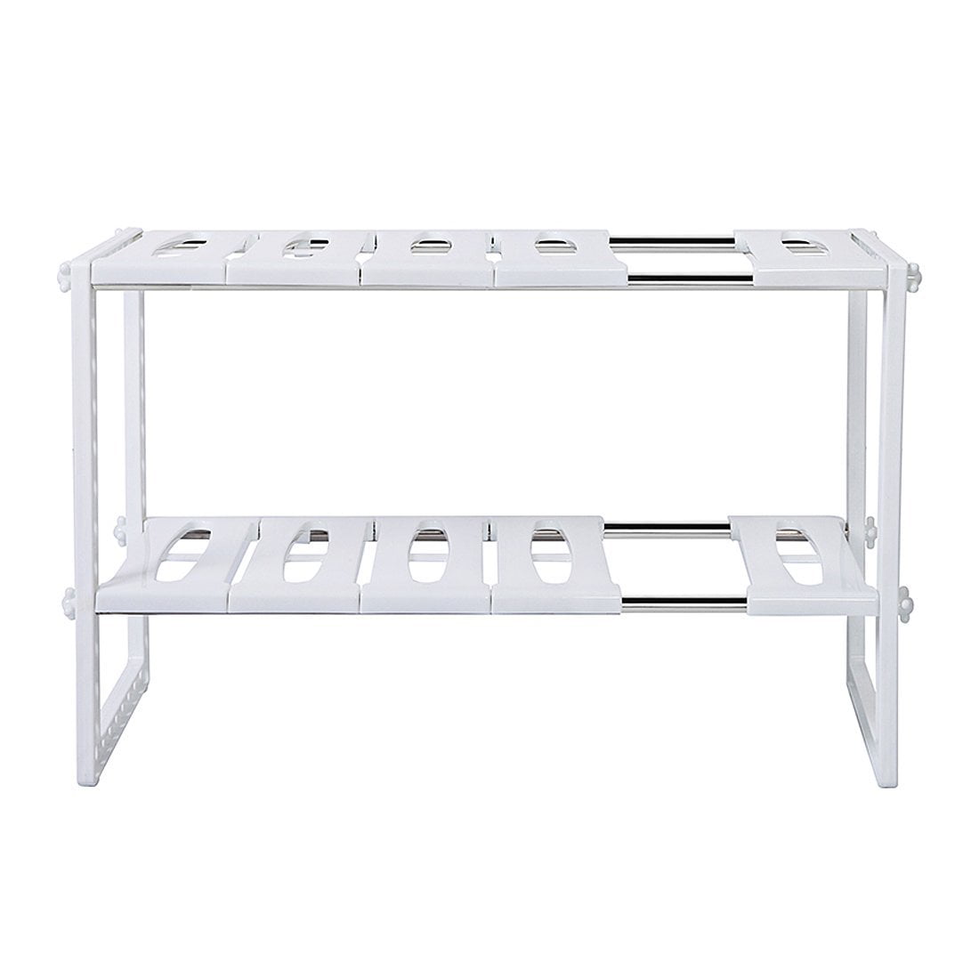 Estink Under Sink 2 Tiers Expandable Shelf Organizer Rack Multi Functional Adjustable Stainless Steel Kitchen Storage Cabinet