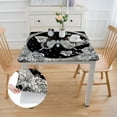 thumbnail image 2 of Acheng Butterfly Flowers Crescent Square Tablecloth Washable for Home Kitchen Outdoor Decoration 100% Polyester Fiber 52*52, 2 of 8