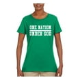 thumbnail image 2 of Wild Bobby One Nation Under God Inspirational/Christian Women Graphic Tee, Kelly, Small, 2 of 5