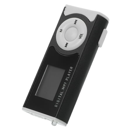 Soimiss Digital Clip Mp3 Player Black Portable Music Player with Pc Rechargeable Battery