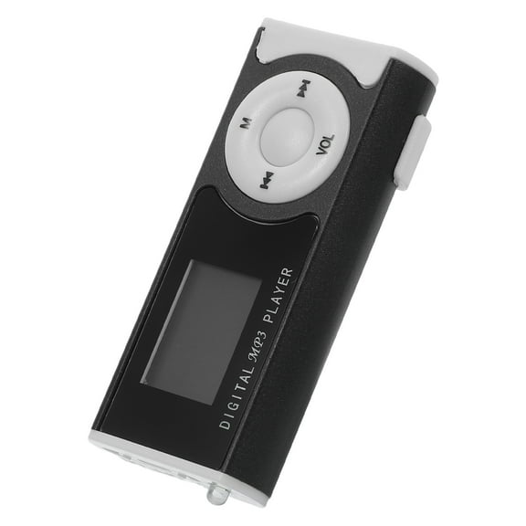Soimiss Digital Clip Mp3 Player Black Portable Music Player with Pc Rechargeable Battery