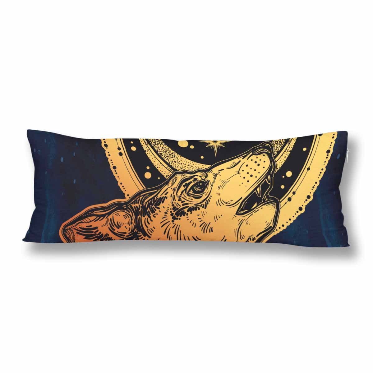 MKHERT Wolf Howling Moon Body Pillow Pillowcase Pillow ...