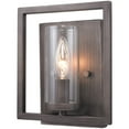 thumbnail image 1 of Beaumont Lane Clear Glass Wall Sconce in Gunmetal Bronze, 1 of 4