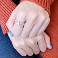 thumbnail image 4 of High polished (no plating) Stainless Steel Ring with AAA Grade CZ in Clear for Women Style DA135, 4 of 4