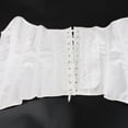 thumbnail image 5 of JGGSPWM Halloween Womens Strap Fairy Eyelet Y2k Retro Floral Print Corset Top Fishbone Ladies Crop Tops Bustier Vintage Court Lace Up Push Up Vest White XL, 5 of 7