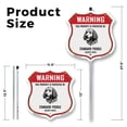 thumbnail image 2 of Warning This Property is Protected by Standard Poodle (5 Pack) 12 inch X 12 inch Shield Shaped Rust-Free Aluminum Metal Signs with Aluminum Mounting Stakes Weather Resistant Made in the, 2 of 8
