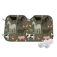thumbnail image 2 of Lsque Farm Animals Car Windshield Sun Shade | Accordion Folding Style Auto Shade for Car Truck SUV Van | Blocks UV Rays Sun Visor Protector | Medium, 2 of 7