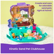 Kinetic Sand, Pet Clubhouse with 5 Molds, Tools & Storage Case for Kids Ages 3 and up