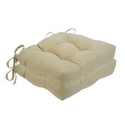 Kate Aurora Country Living Plush Solid Colored Country Farmhouse Chair Cushions/Pads With Tear Proof Ties - Assorted Colors