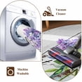 thumbnail image 7 of Area Rug for Living Room, Purple Lavender Non-Slip Indoor Large Carpet for Bedroom/Dining Room, Spring Floral Daisy Butterfly Leaves Gray Washable Low-Profile Rectangle Floor Runner Rugs - 4 x 6 Ft, 7 of 7