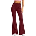 thumbnail image 2 of XRoczxe Women's High Waisted Flare Leggings, Soft Stretchy Yoga Pants with Wide Waistband, Casual Bootcut Workout Trousers for Gym Dance & Daily Wear, 2 of 8