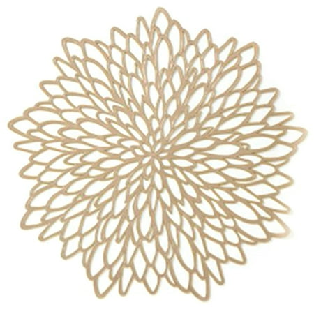 

8Pcs Placemats for Dining Table Hollow Gorgeous Table Mats Gold