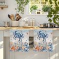 thumbnail image 4 of Crab Coastal Kitchen Towels Set of 2, Summer Beach Coral Starfish Blue Grey Absorbent Dish Towels for Kitchen, Microfiber Hand Towel, Quick Drying Tea Towel for Cleaning Decorative Dishcloths, 4 of 7