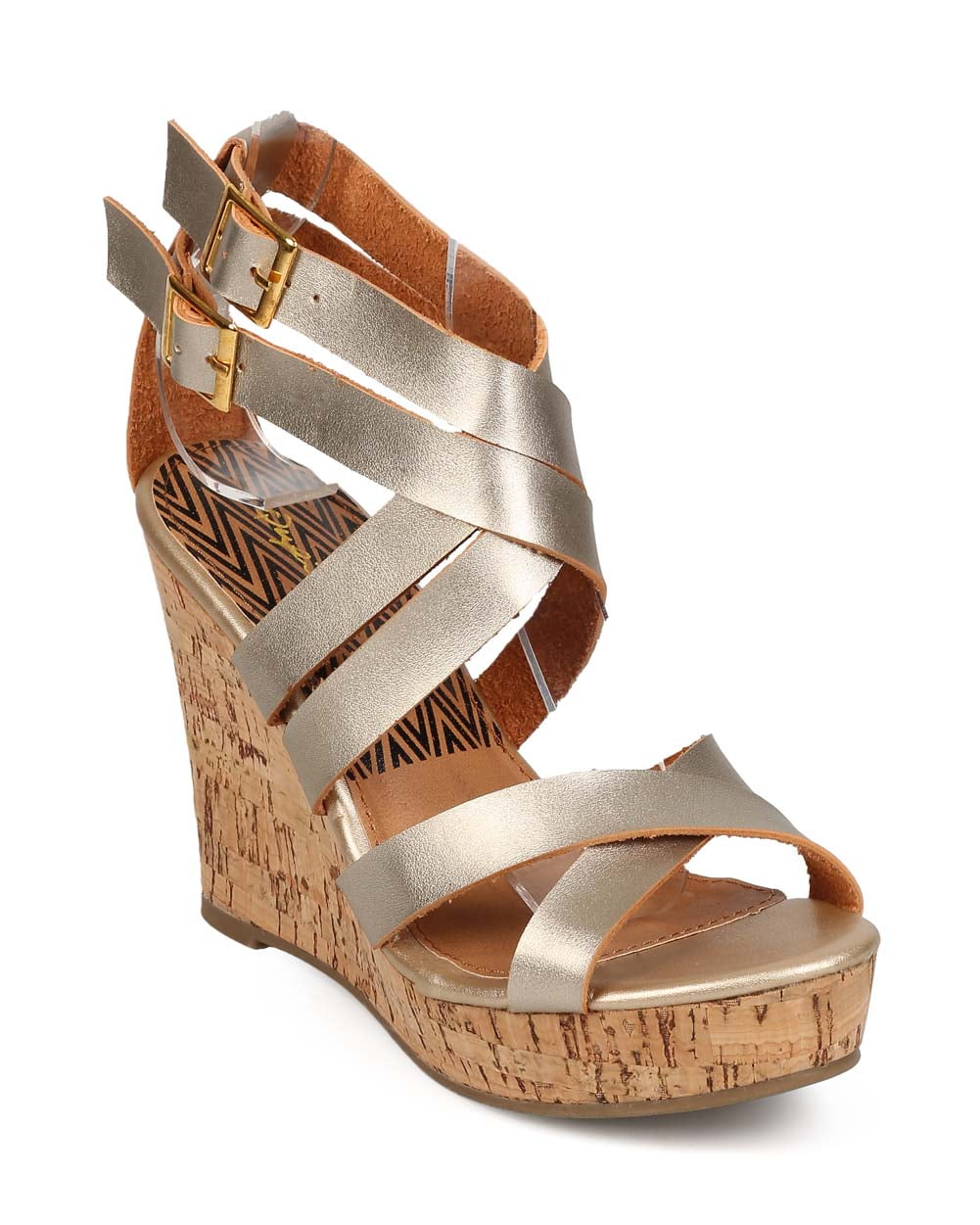 criss cross cork sandals