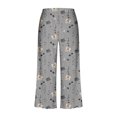 thumbnail image 5 of IROINNID Pajamas Sets for Women Printed Two Pieces Short Sleeve Sleep-shirt and Capri Pants with Pockets Loungewear Pajamas Sets,Gray, 5 of 8