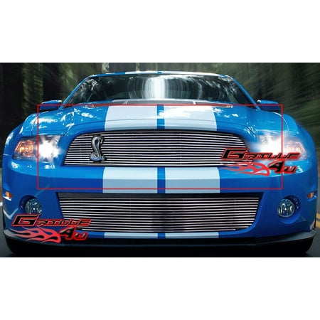 Ford Mustang Main Grille Compatible with 10-11 2011 Ford Mustang Shelby GT 500 Main Upper Billet Grille F66668A ()
