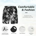 thumbnail image 5 of Balery Seamless Pattern With Skulls Mens Swim Trunks Swim Shorts for Men Quick Dry Inseam Beach Shorts with Compression Liner Pocket-Large, 5 of 9
